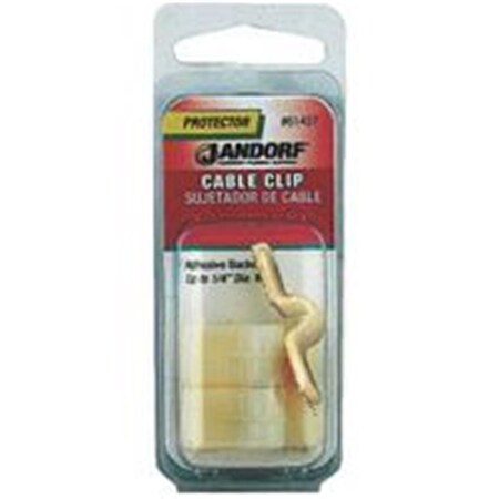 Jandorf Cable Clip, Nylon, 1/4 in Bundle Dia., Natural, 1.38 in L 3394632